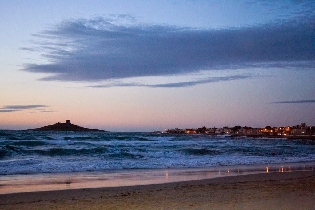 Tramonto sul mare della costa tirrenica siciliana
